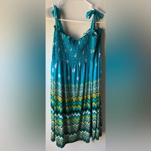 XL tube top dress with shoulder ties